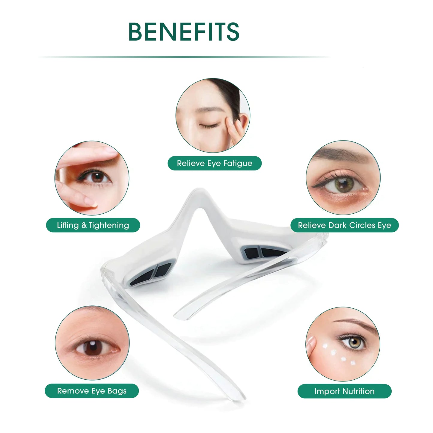 Under-Eye Red Light Therapy Skin Rejuvenation and Relaxation Massager